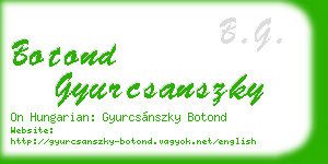 botond gyurcsanszky business card