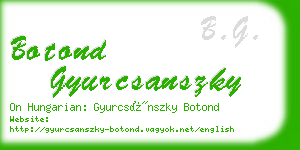 botond gyurcsanszky business card